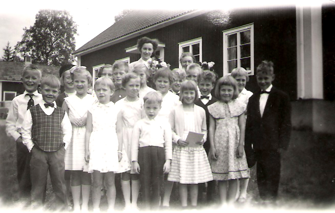 Skolkort från Bäckegruvans småskola, 1958