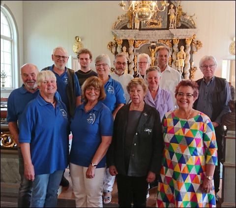 Nordiska Psalmodikonförbundet på gudstjänst i Alsters kyrka 18 aug 2019.