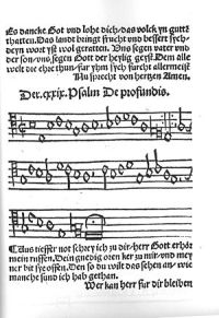 Aus tieffer not schrey ich zu dir i Erfurter Enchiridion, 1524