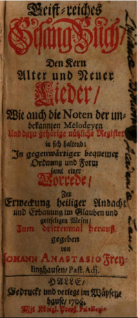Geistreiches Gesangbuch, 3:e utgåvan 1706